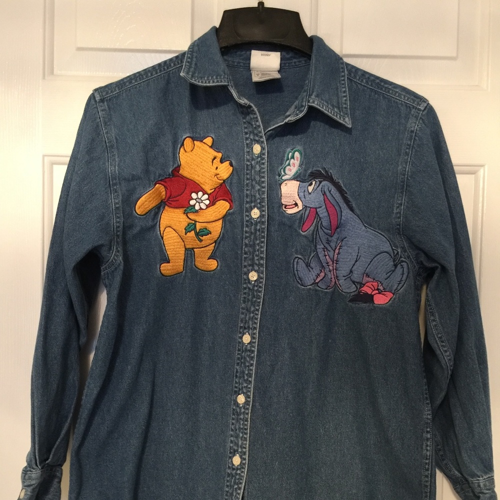 Disney Store denim top womens size small vintage